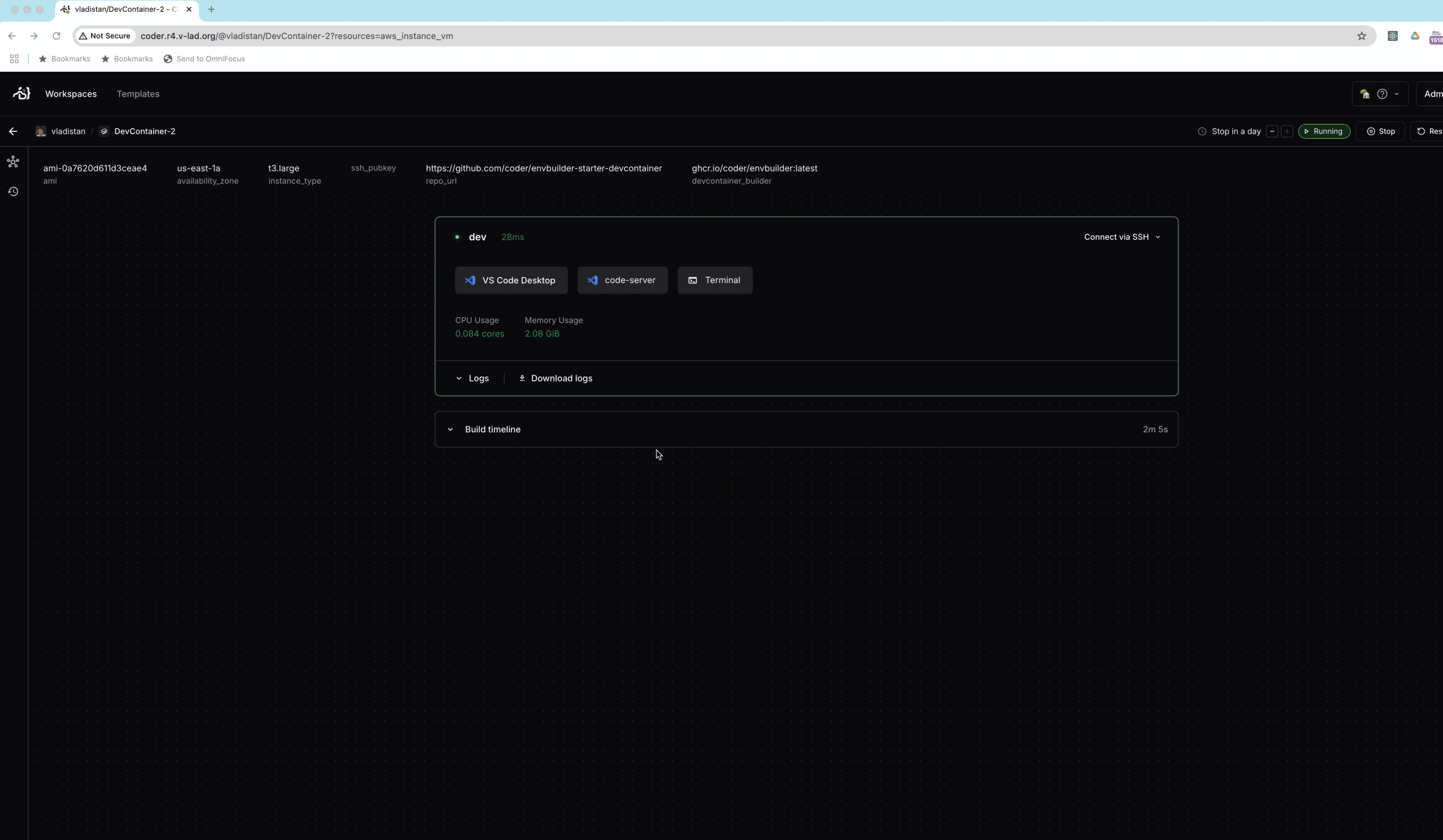 Open Coder in JetBrains Gateway