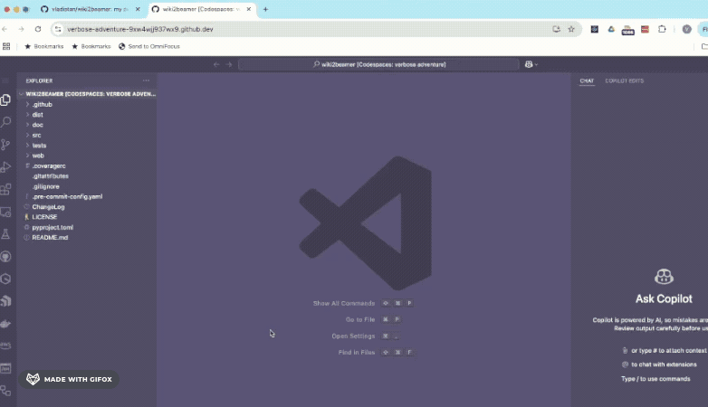 Open in VSCode from Codespace